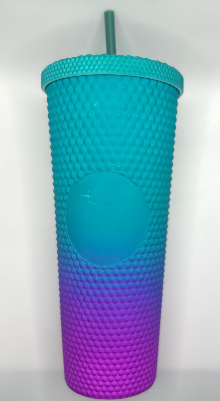 Vasos Diamantado Irisdicente Rojo Verde