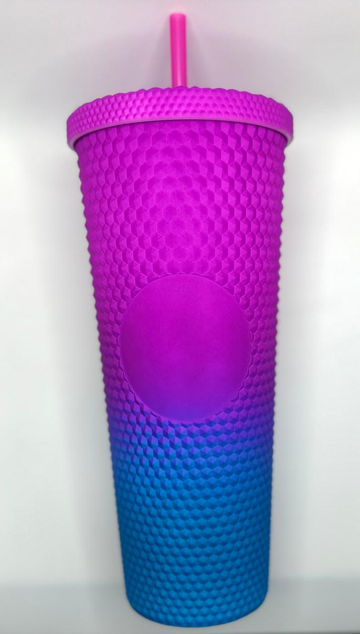 Vasos Diamantado Irisdicente Rojo Verde