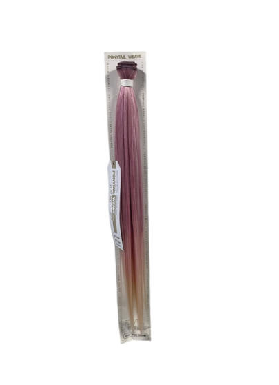 Extensión Cabello Fibra Natural Ponytail Weave Platino 24 pulgadas