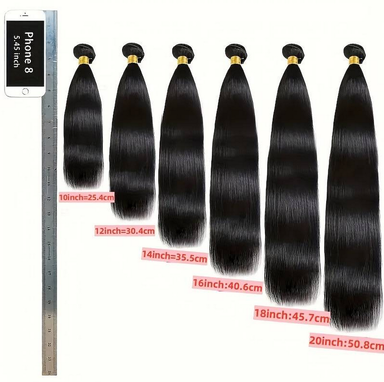 Extensiones De Cabello Natural Humano 18 pulgadas 100 gramos