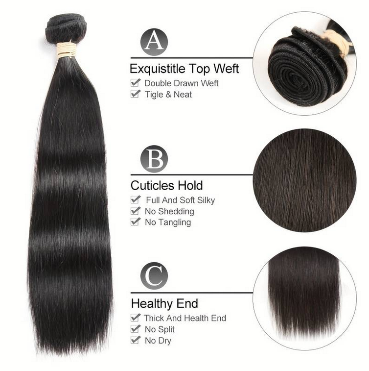 Extensiones De Cabello Natural Humano 18 pulgadas 100 gramos