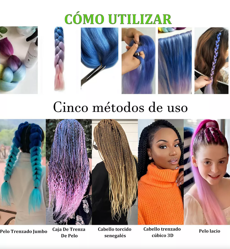 Extensiones De Cabello Kanekalon -Compra Mayoreo codigo: Arilee9k