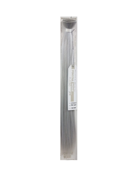 Extensión Cabello Fibra Natural Ponytail Weave Platino 24 pulgadas