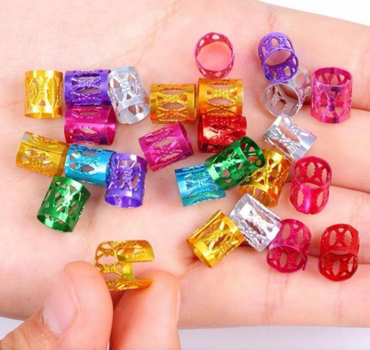 Anillo De Trenzas de Cabello Dreadlock Decoración Accesorios para el Cabello 100 pcs