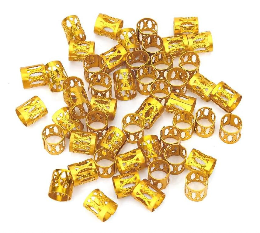 Anillo De Trenzas de Cabello Dreadlock Decoración Accesorios para el Cabello 100 pcs