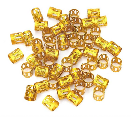 Anillo De Trenzas de Cabello Dreadlock Decoración Accesorios para el Cabello 100 pcs