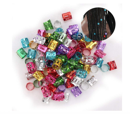 Anillo De Trenzas de Cabello Dreadlock Decoración Accesorios para el Cabello 100 pcs